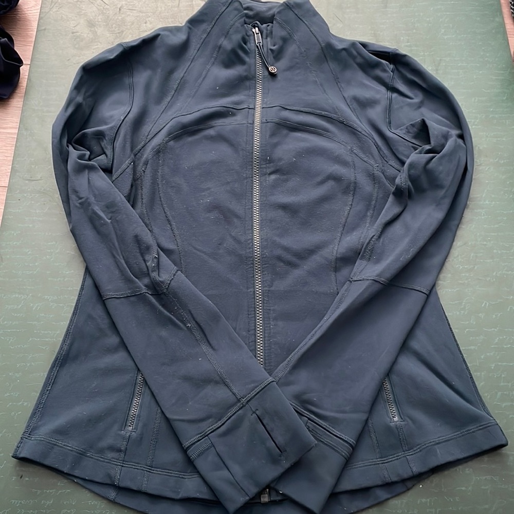 Dark teal lululemon zip up size 10